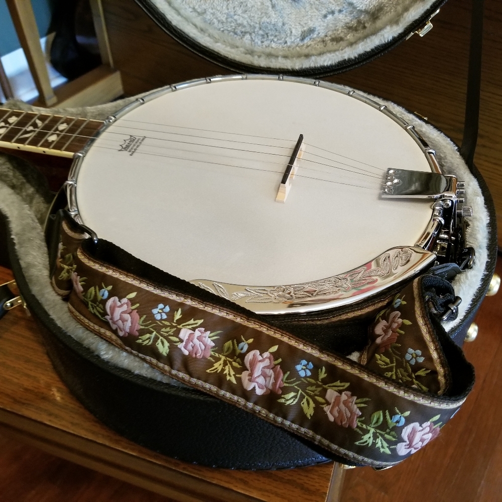 Morgan Monroe banjo case strap picks